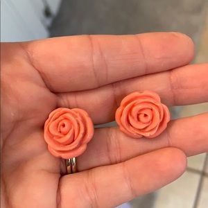 Betsey Johnson rose earrings